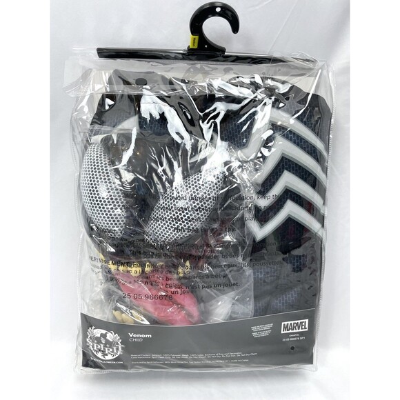 Spirit Halloween Child Medium 8-10 Marvel Venom Costume Muscle Suit Mask - Picture 2 of 2